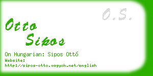 otto sipos business card