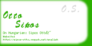 otto sipos business card